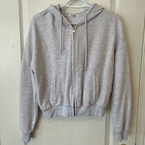 Garage Cropped Zip Up Hoodie